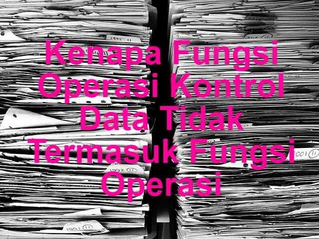 Kenapa Fungsi Operasi Kontrol Data Tidak Termasuk Fungsi Operasi
