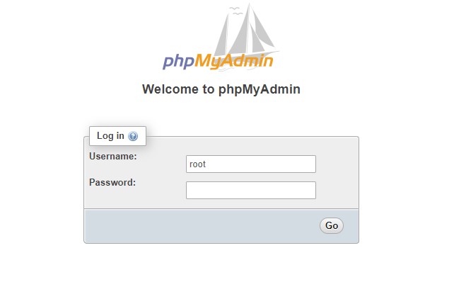 Login ke phpMyAdmin
