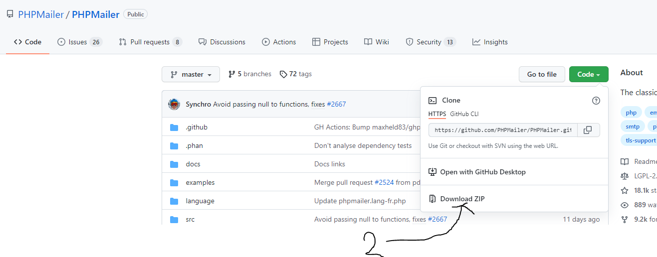 pilih tombol &ldquo;Download ZIP&rdquo;