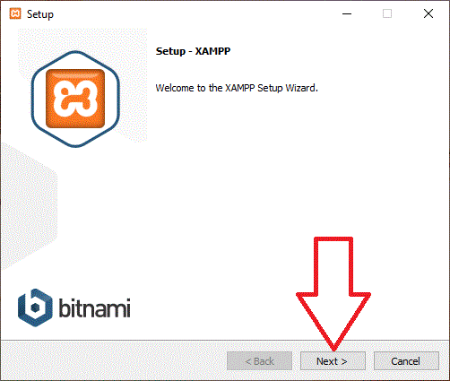 menentukan folder program xampp