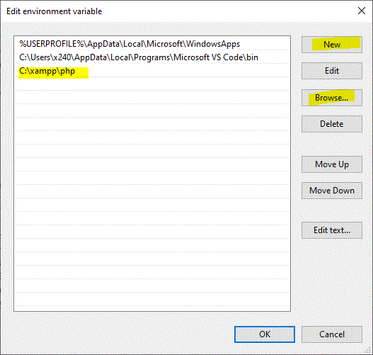 cmd php di windows
