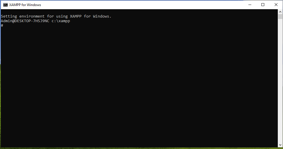 shell mysql di xampp