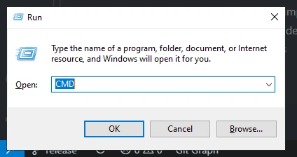 menjalankan dari CMD di Run Windows