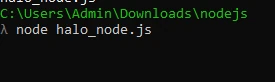 menjalankan NodeJS dari CMD di Windows