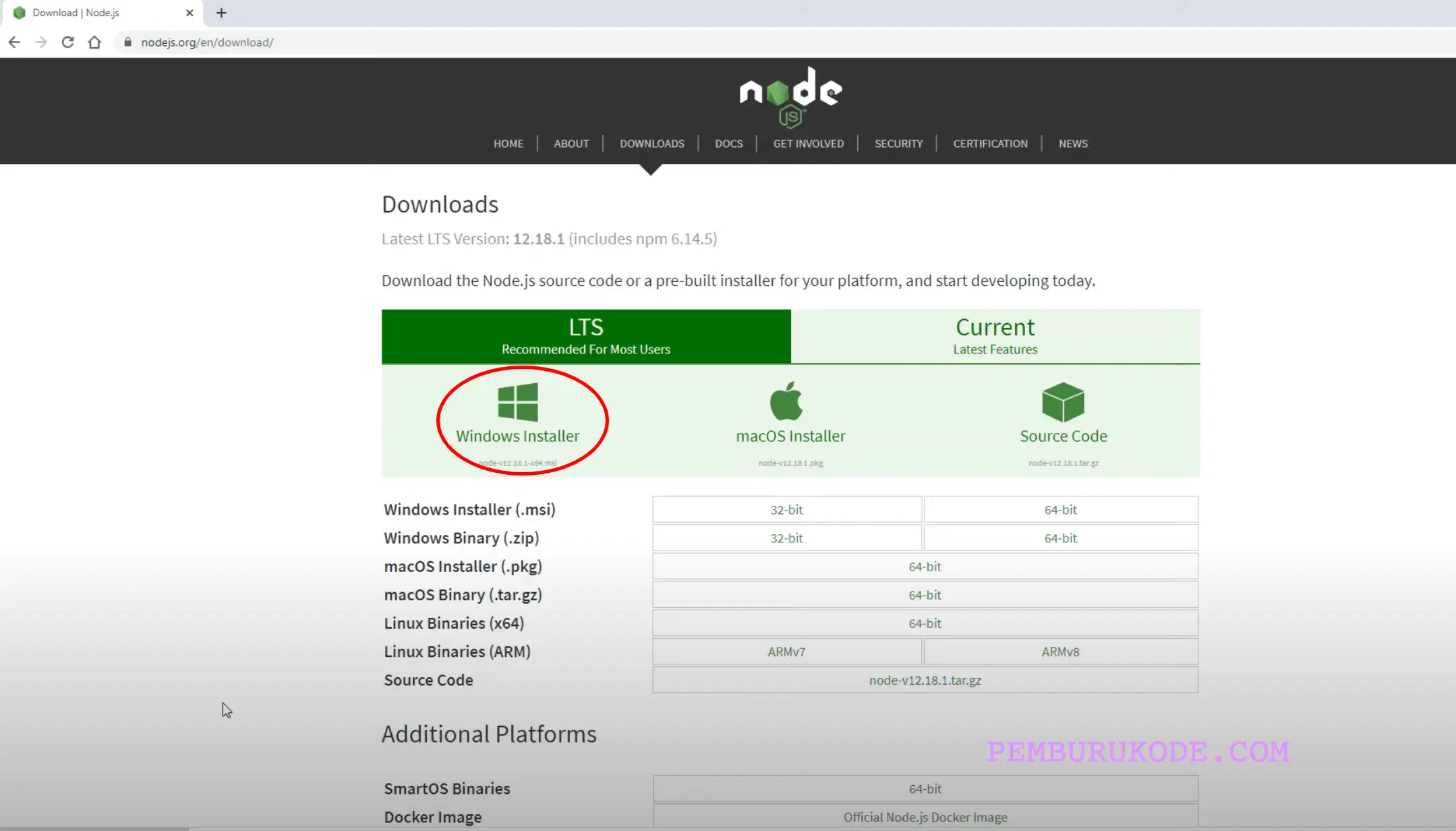 download pemrograman NodeJS
