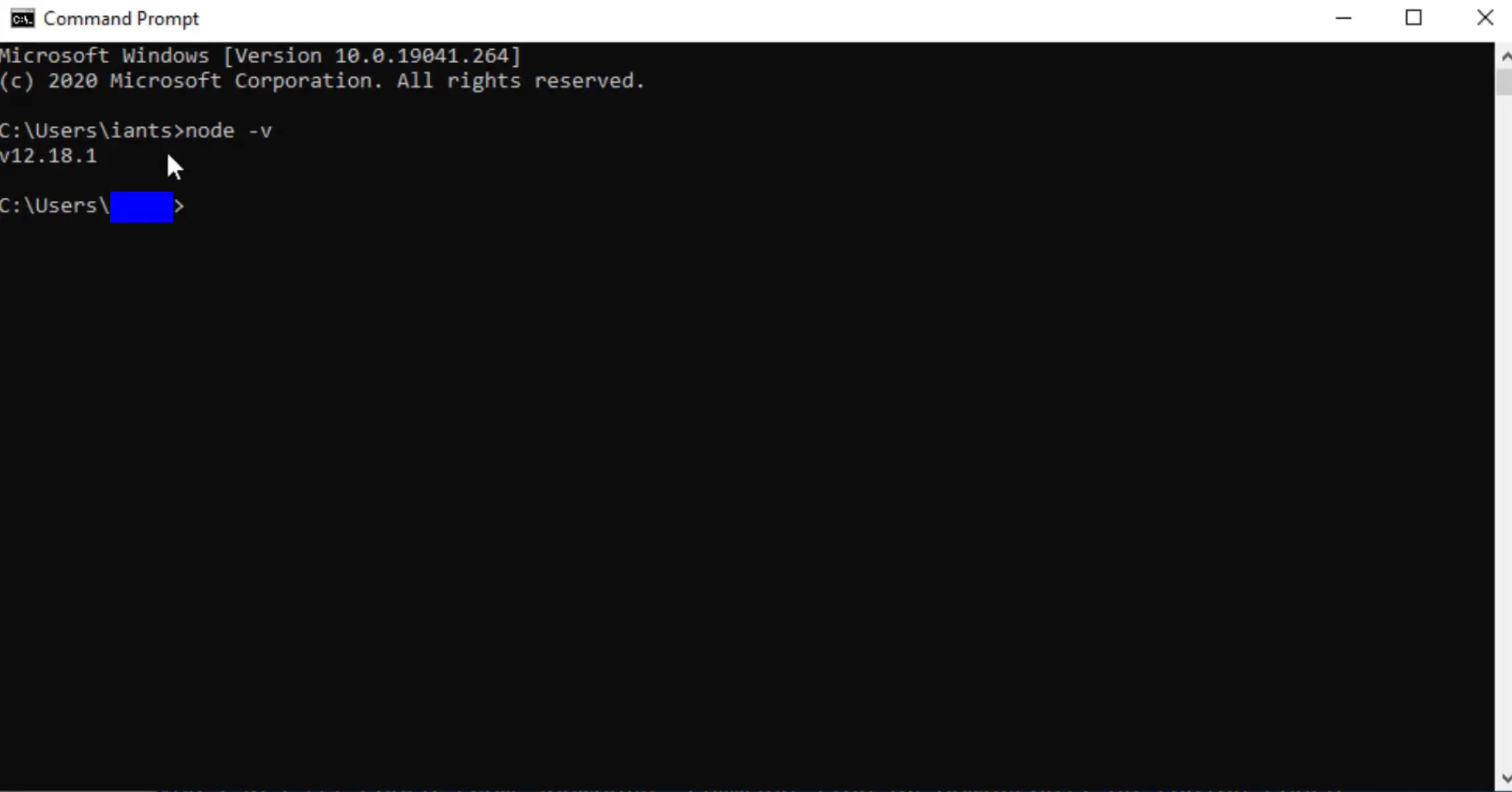 mengecek versi Node JS di windows