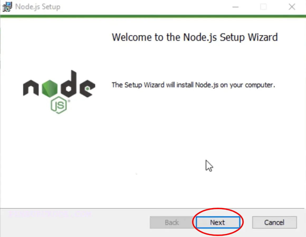 proses install NodeJS