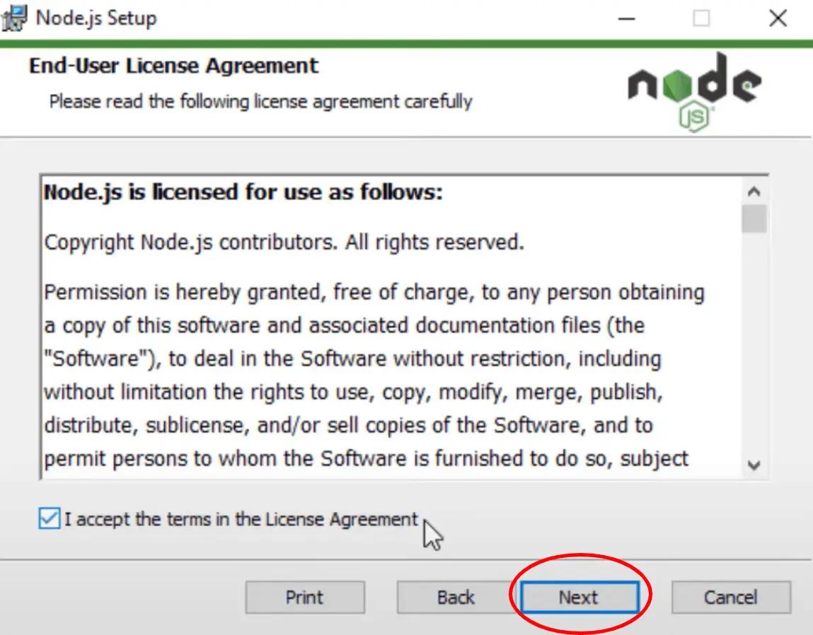 loading install NodeJS