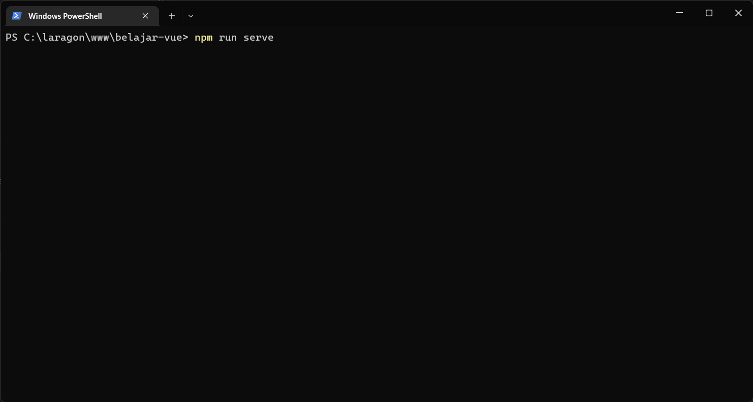 form vuejs local serve